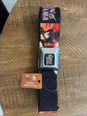 Gin Tama Graphic Seatbelt Belt - Black & Red